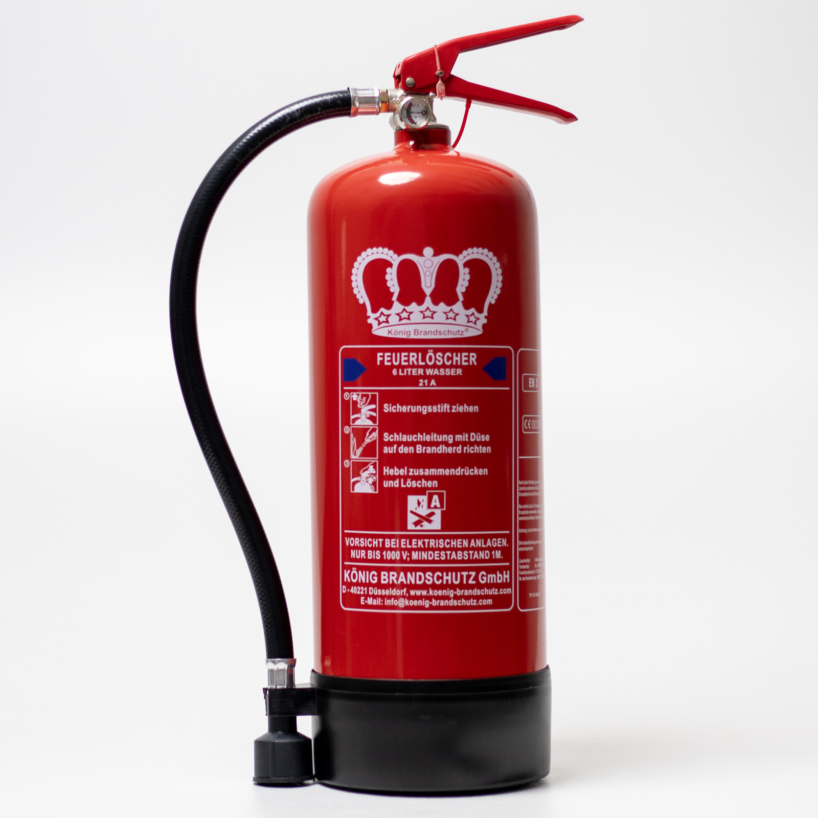 König 6 L Wasser Dauerdruck-Feuerlöscher 6 LE DIN EN 3
