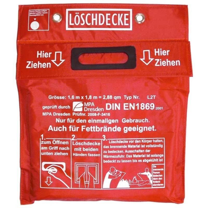 Löschdecke 160 cm x 180 cm - Feuerloescher24